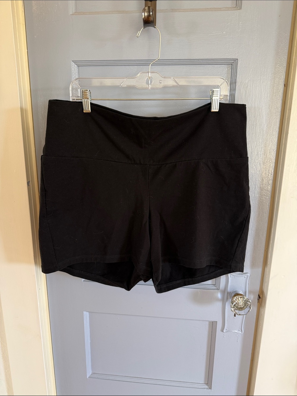 Women’s High-Waist Black Active Shorts Spandex